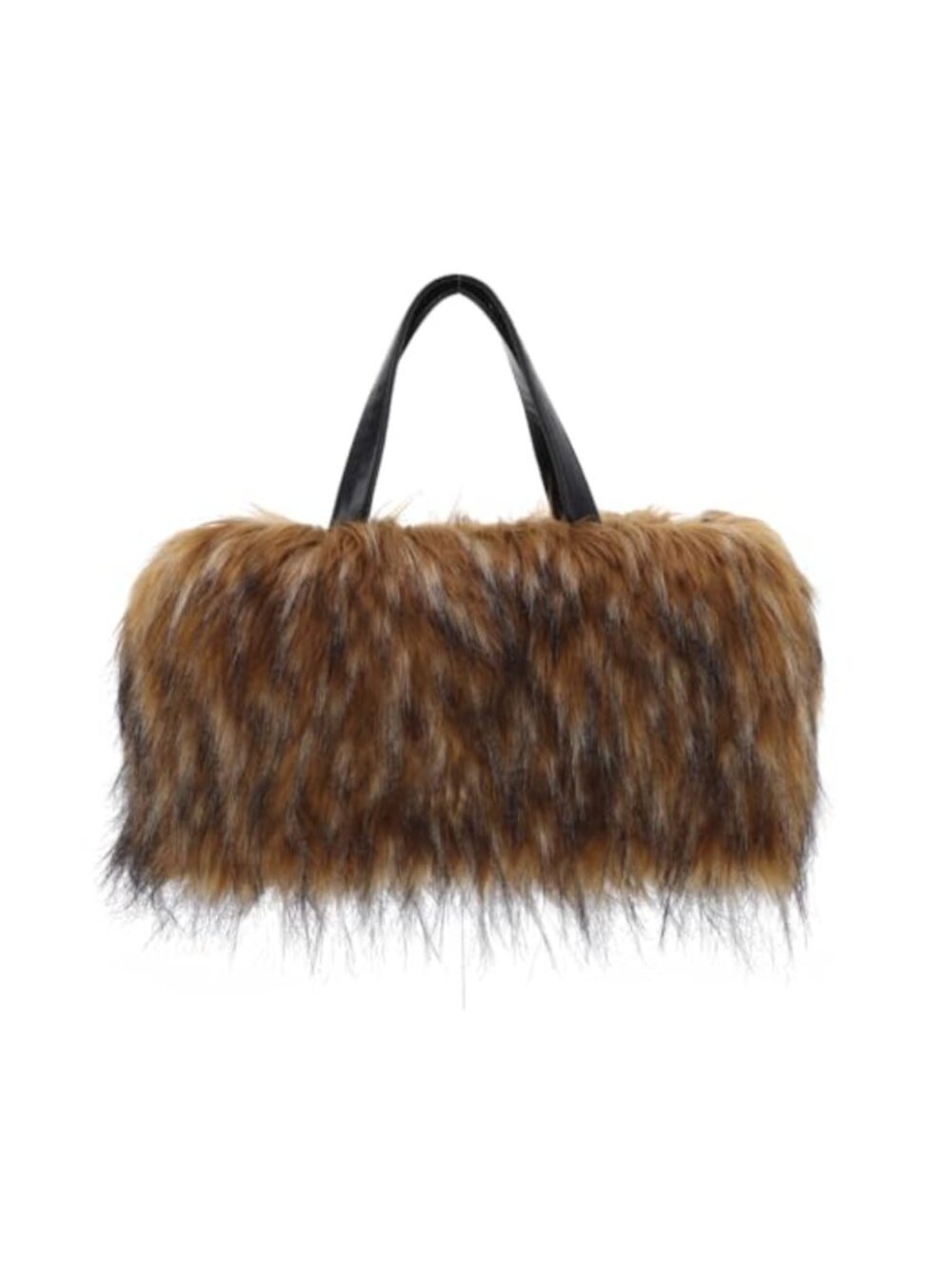 Faux Fur Leather Hobo Bag Plush Crossbody Shoulder Handbag